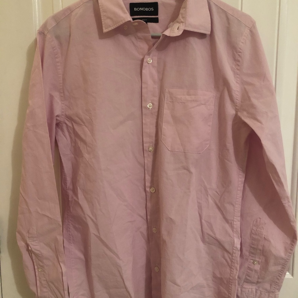 Bonobos Light Pink Button Down Size Small - image 3